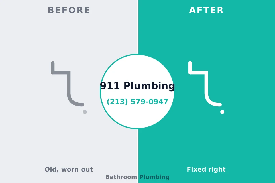 Before and after: plumbing repair New Freedom, PA